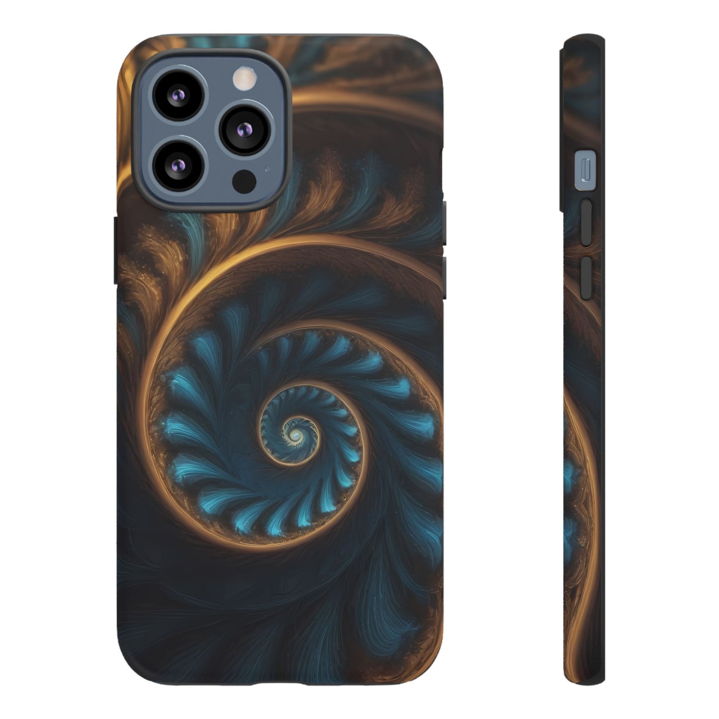 3D Fractal Phone Case for iPhone 8–16 Pro Max, Pixel 5–8 Pro, Galaxy S10–S24 Ultra - Designed by Thalia