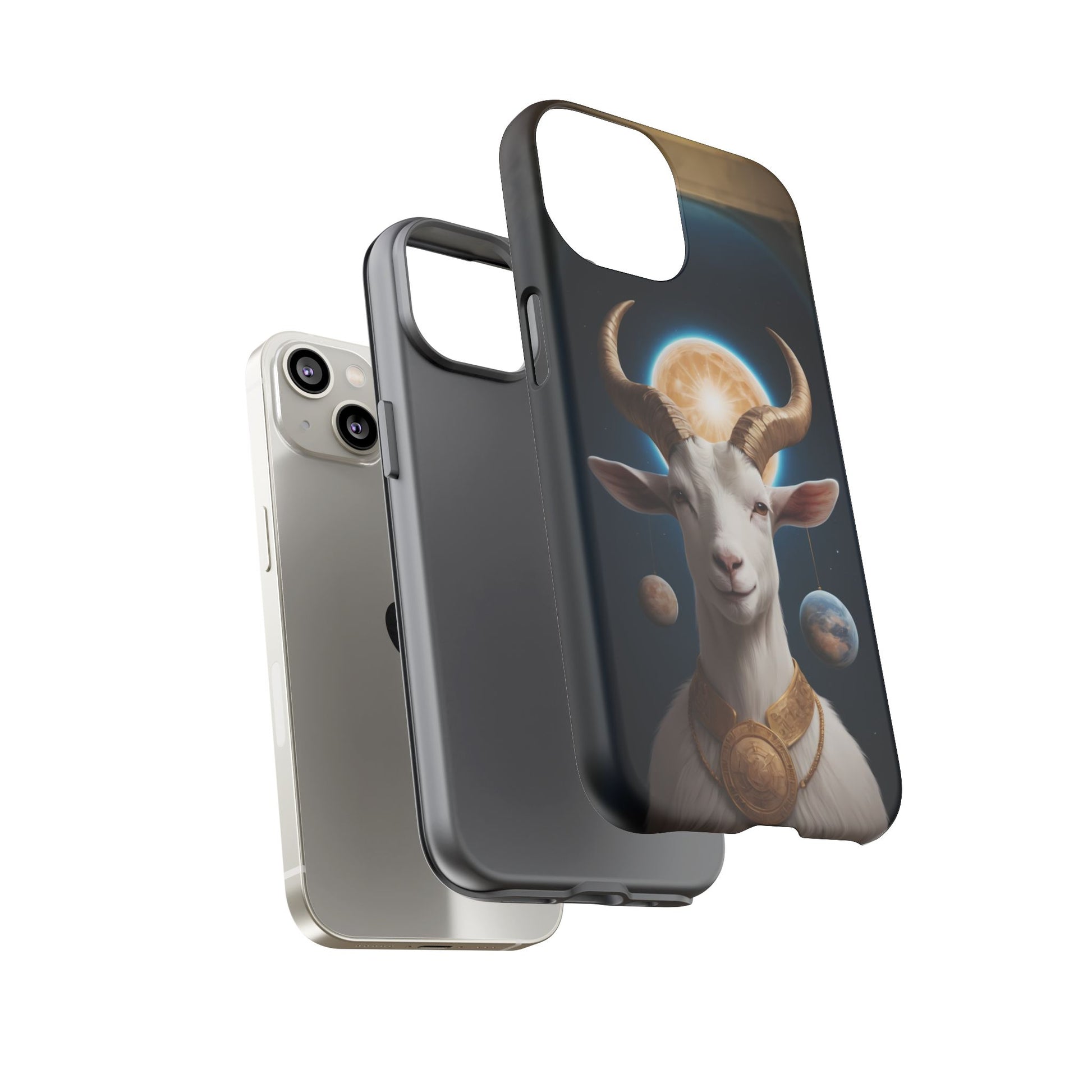 Chinese Zodiac Goat Phone Case for iPhone 8–16 Pro Max, iPhone 8 Plus–13 Mini, iPhone XS–XS Max, iPhone 11–14 Pro Max - Designed by Thalia