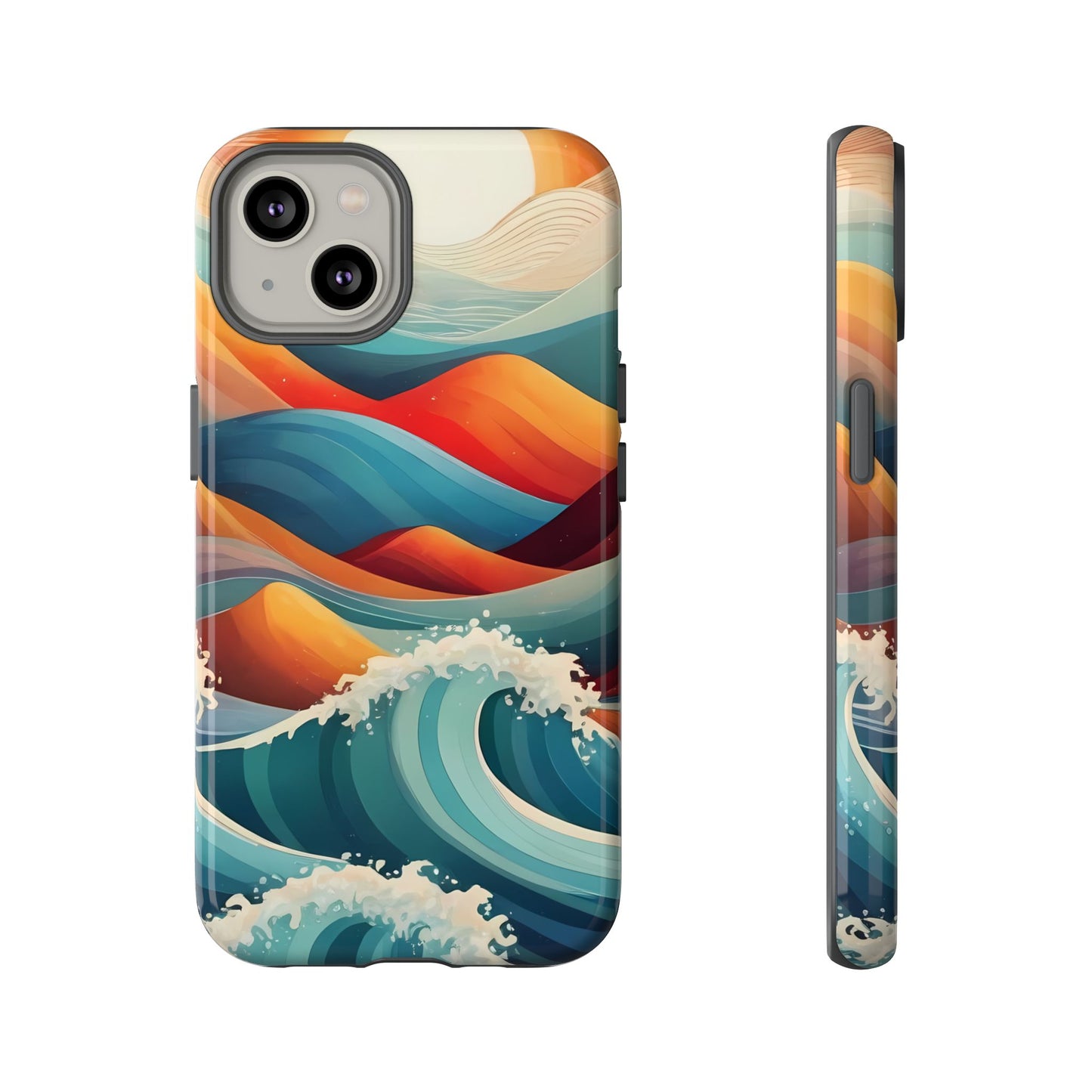 Retro Waves Phone Case for iPhone 8–16 Pro Max, Pixel 5–8 Pro, Galaxy S10–S24 Ultra - Designed by Thalia