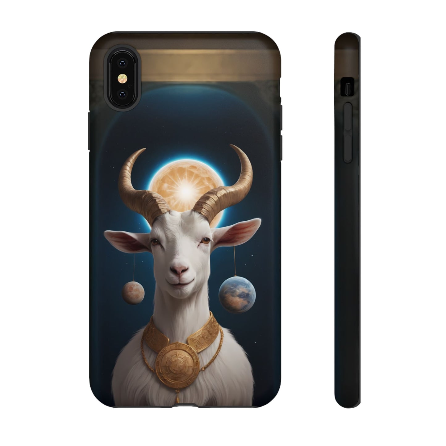 Chinese Zodiac Goat Phone Case for iPhone 8–16 Pro Max, iPhone 8 Plus–13 Mini, iPhone XS–XS Max, iPhone 11–14 Pro Max - Designed by Thalia