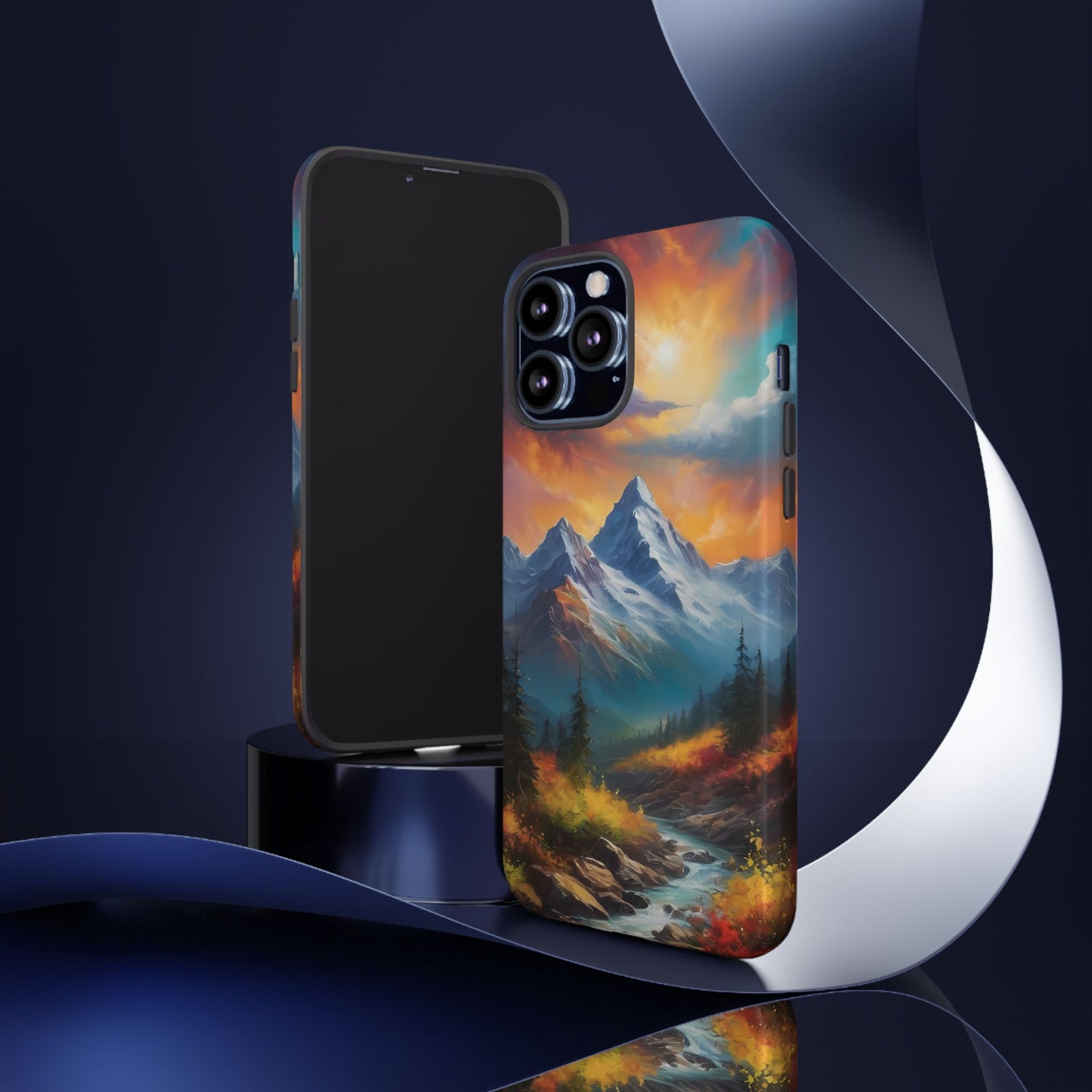 Mystic Mountains Phone Case for iPhone 8–16 Pro Max, Pixel 5–8 Pro, Galaxy S10–S24 Ultra - Designed by Thalia