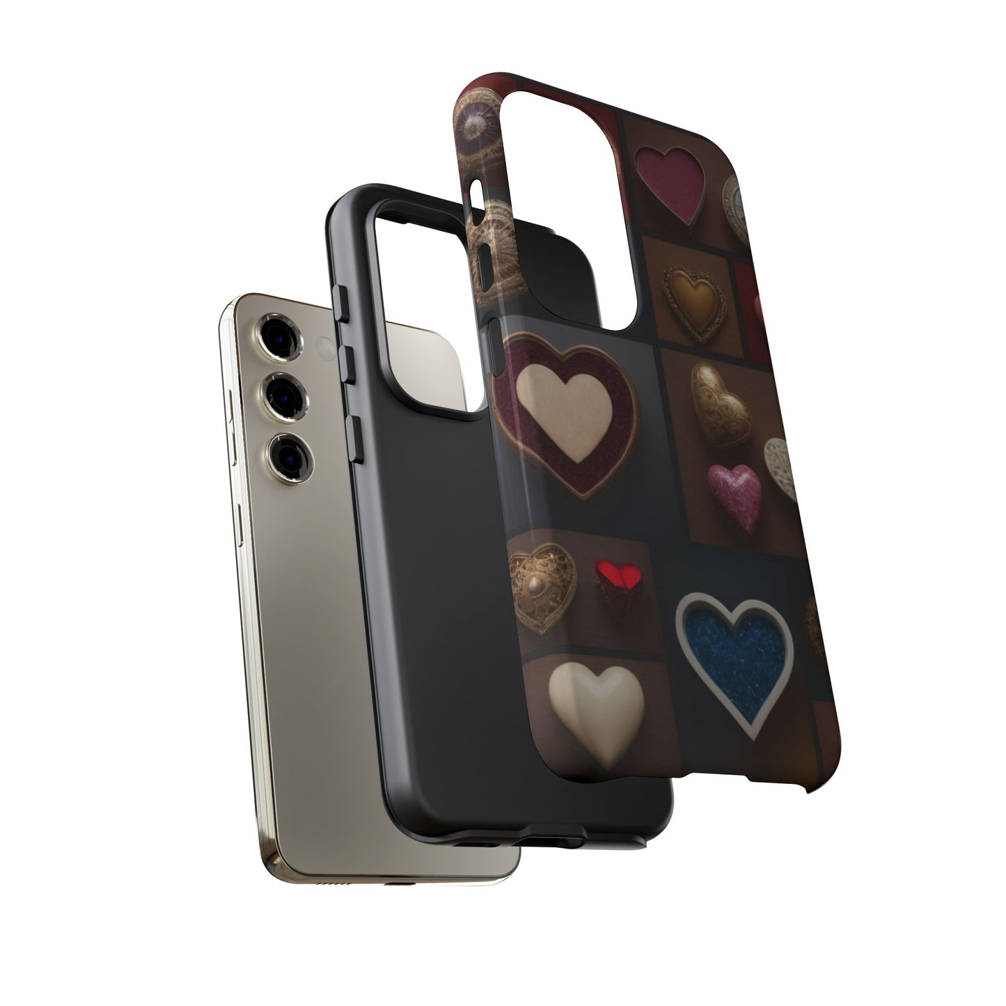 Love Button Phone Case for iPhone 8–16 Pro Max, Pixel 5–8 Pro, Galaxy S10–S24 Ultra - Designed by Thalia