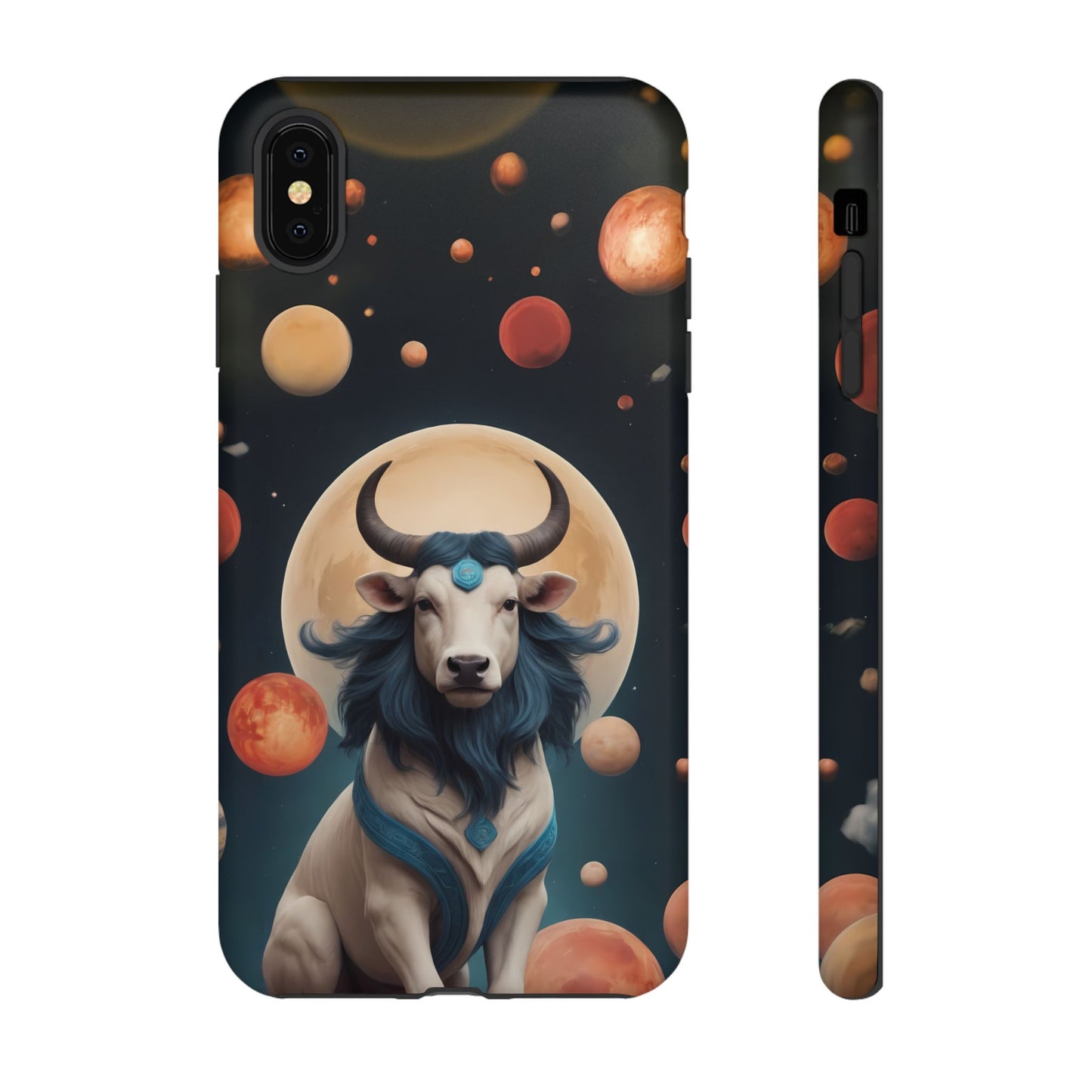 Chinese Zodiac Ox Phone Case for iPhone 8–16 Pro Max, iPhone 8 Plus–13 Mini, iPhone XS–XS Max, iPhone 11–14 Pro Max - Designed by Thalia