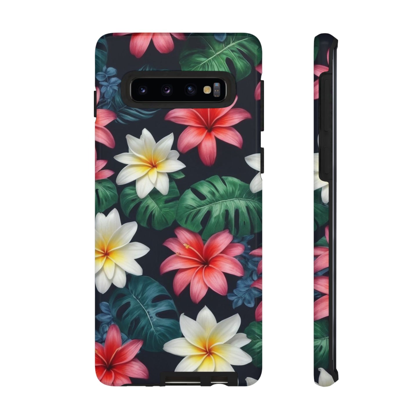 Hawaiian Flowers Custom Phone Case for Samsung Galaxy S10–S10 Plus, S20–S20 Ultra, S21, S22, S23, S24 Ultra - Designed by Thalia