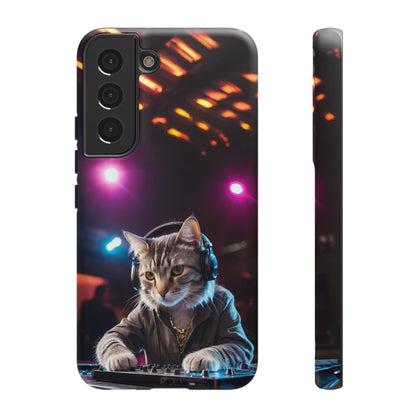 DJ Kitty Phone Case for iPhone 8–16 Pro Max, Pixel 5–8 Pro, Galaxy S10–S24 Ultra - Designed by Thalia