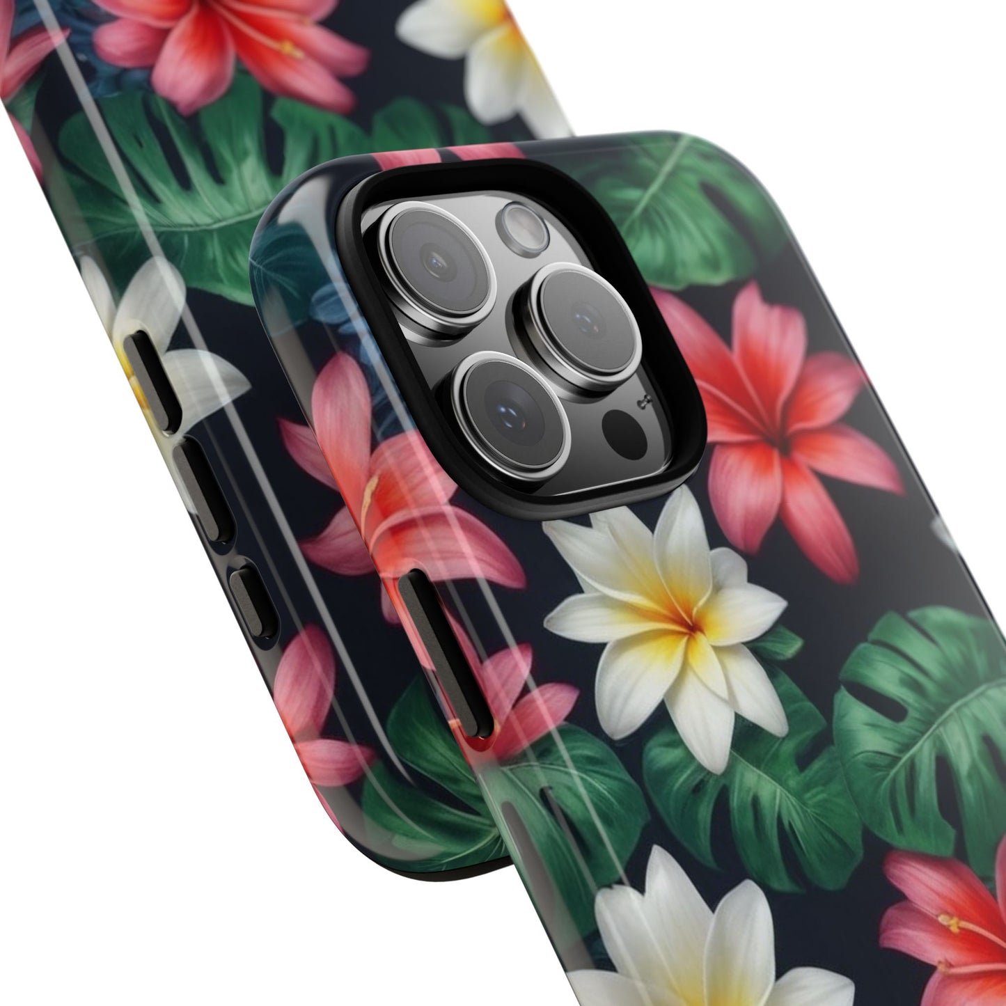 Hawaiian Flowers Phone Case for iPhone 8–16 Pro Max, iPhone 8 Plus–13 Mini, iPhone XS–XS Max, iPhone 11–14 Pro Max - Designed by Thalia