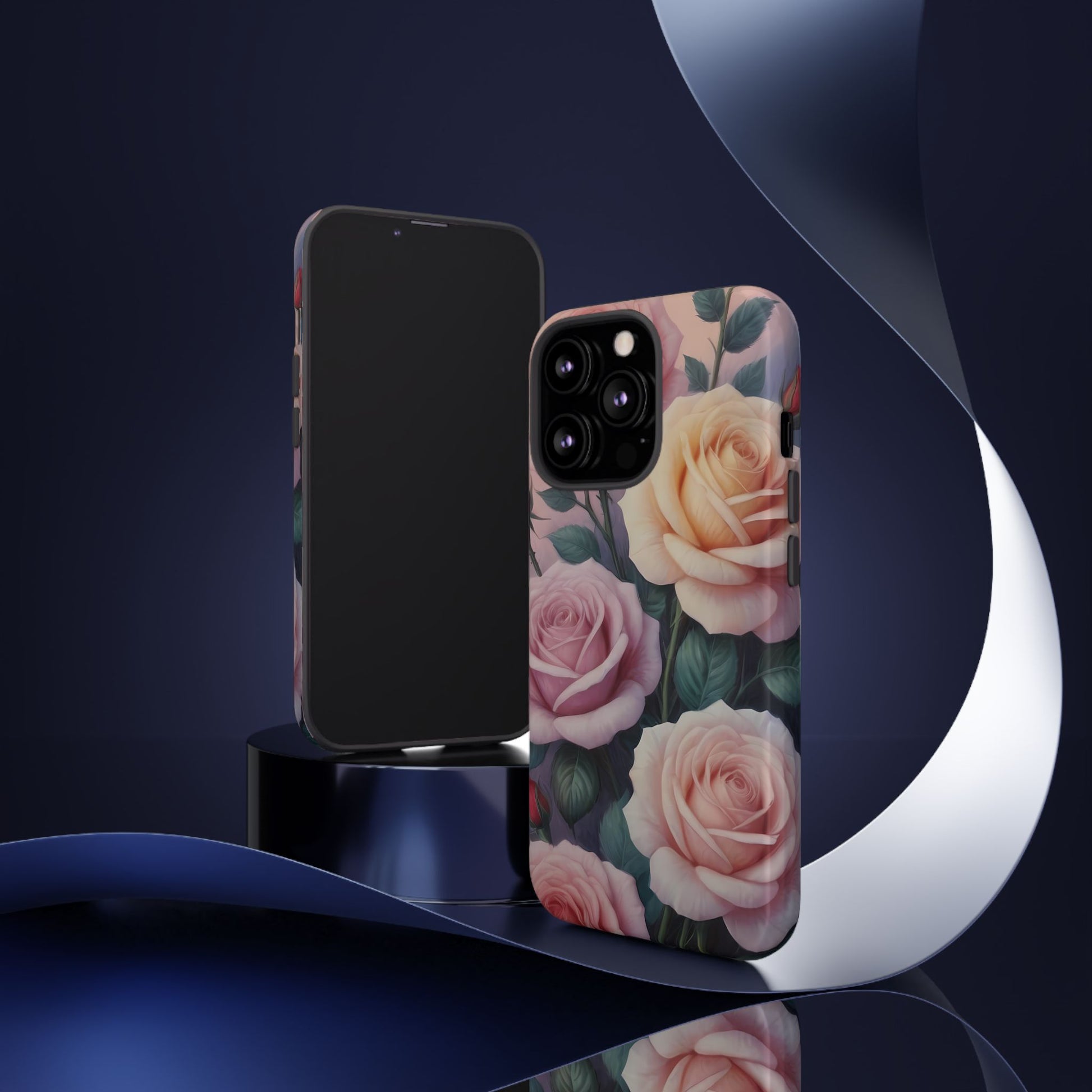 Bloom with Style - Roses Custom Phone Case for iPhone 8–16 Pro Max, iPhone 8 Plus–13 Mini, iPhone XS–XS Max, iPhone 11–14 Pro Max - Designed by Thalia