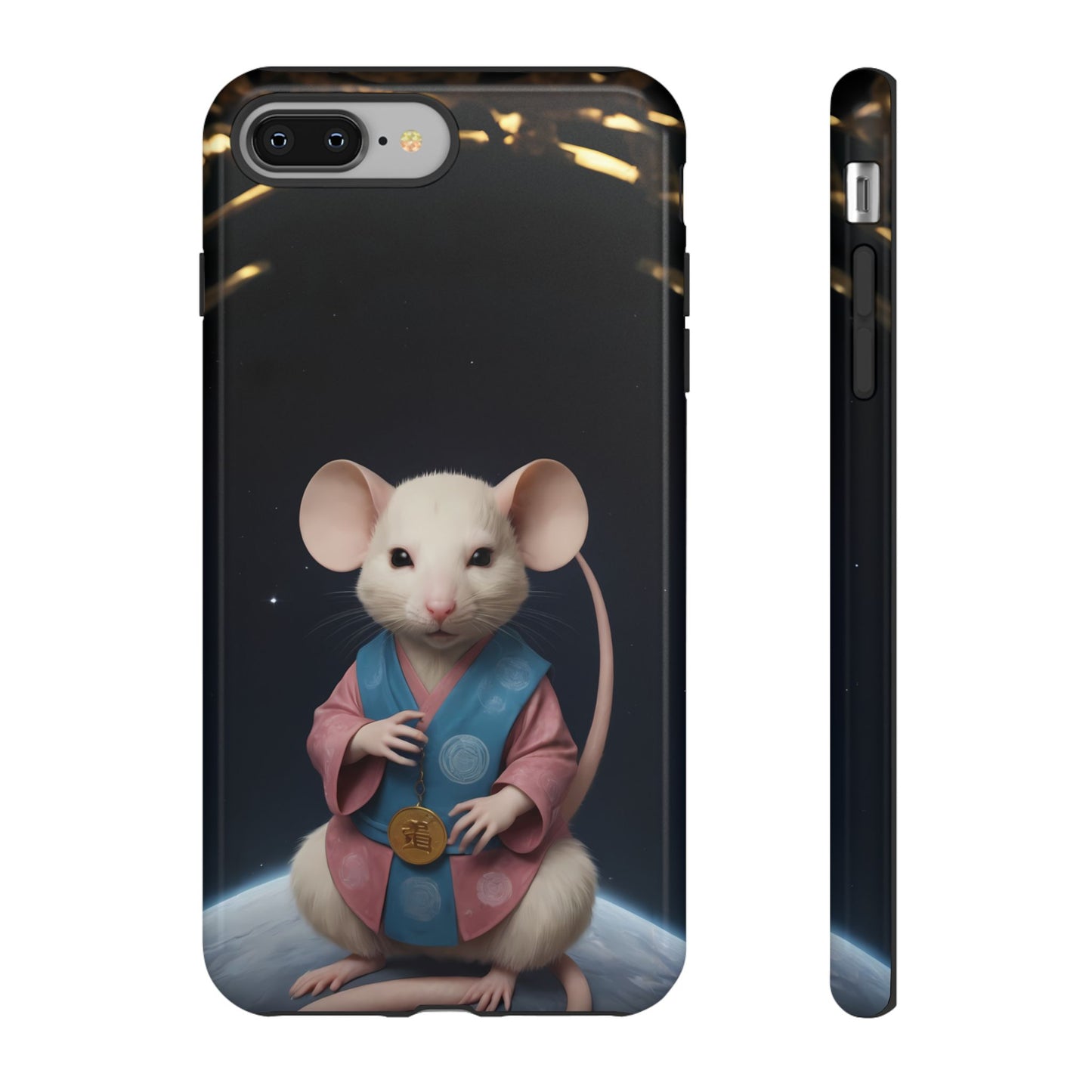 Chinese Zodiac Rat Phone Case for iPhone 8–16 Pro Max, iPhone 8 Plus–13 Mini, iPhone XS–XS Max, iPhone 11–14 Pro Max - Designed by Thalia