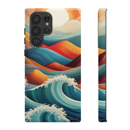 Retro Waves Phone Case for iPhone 8–16 Pro Max, Pixel 5–8 Pro, Galaxy S10–S24 Ultra - Designed by Thalia