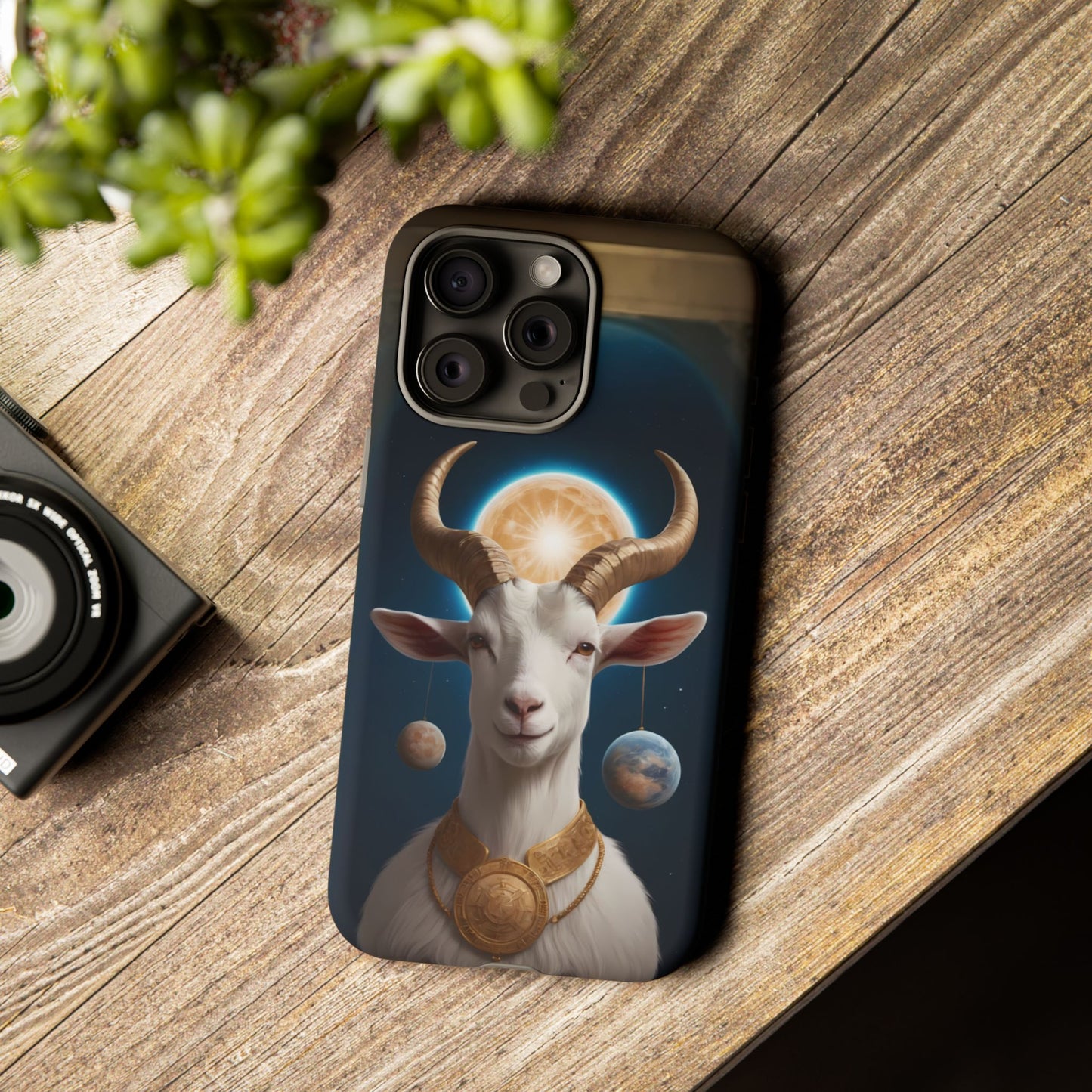 Chinese Zodiac Goat Phone Case for iPhone 8–16 Pro Max, iPhone 8 Plus–13 Mini, iPhone XS–XS Max, iPhone 11–14 Pro Max - Designed by Thalia