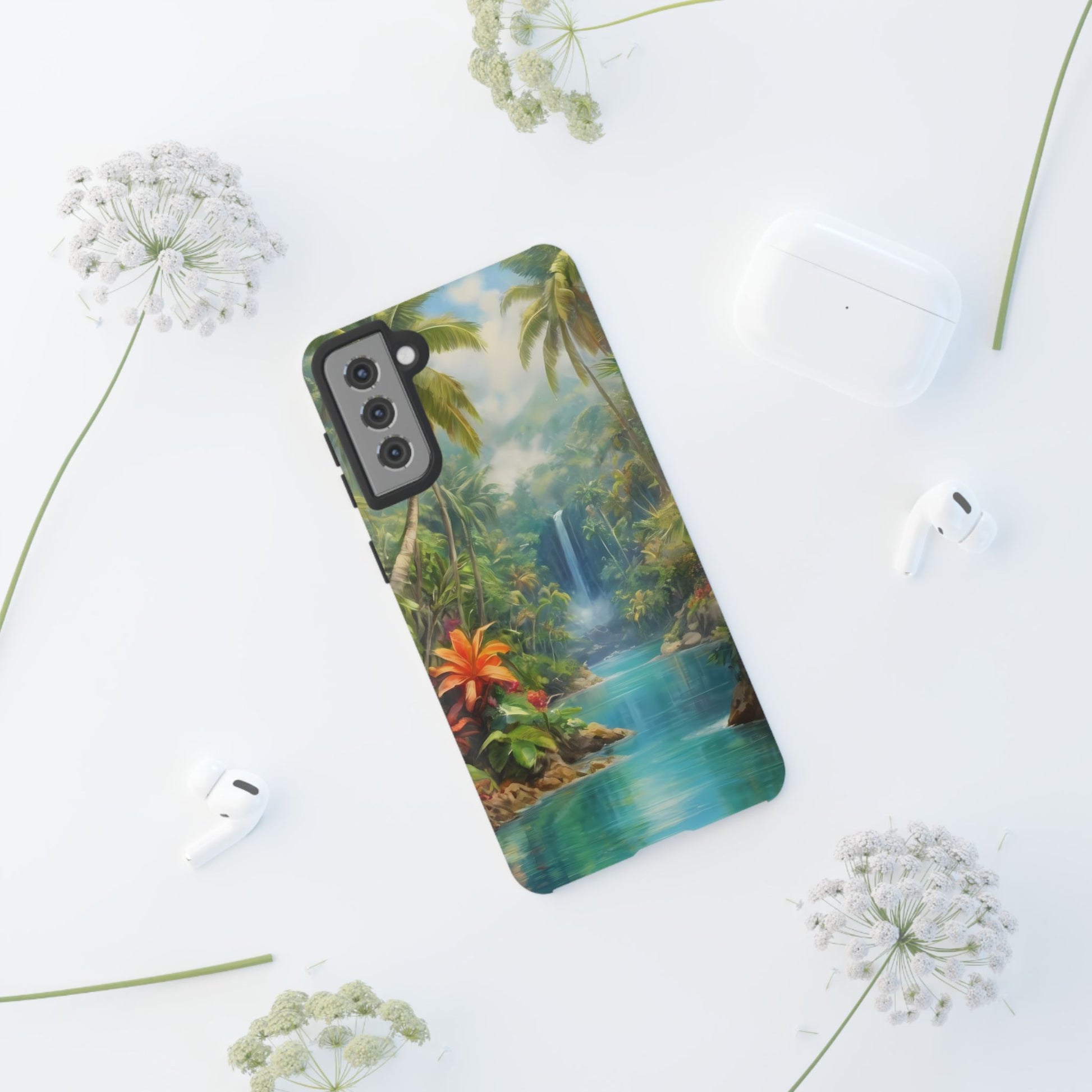 Tropical Paradise Phone Case for iPhone 8–16 Pro Max, Pixel 5–8 Pro, Galaxy S10–S24 Ultra - Designed by Thalia