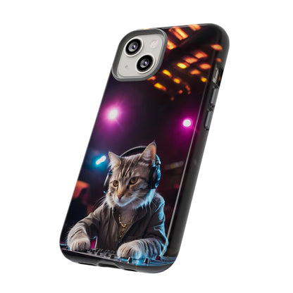 DJ Kitty Phone Case for iPhone 8–16 Pro Max, Pixel 5–8 Pro, Galaxy S10–S24 Ultra - Designed by Thalia