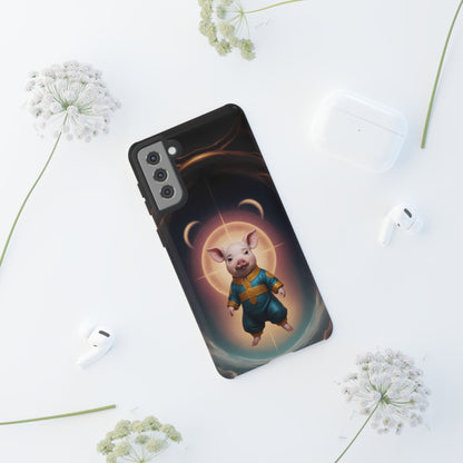 Chinese Zodiac Pig Custom Phone Case for iPhone 8–16 Pro Max, Pixel 5–8 Pro, Galaxy S10–S24 Ultra - Designed by Thalia