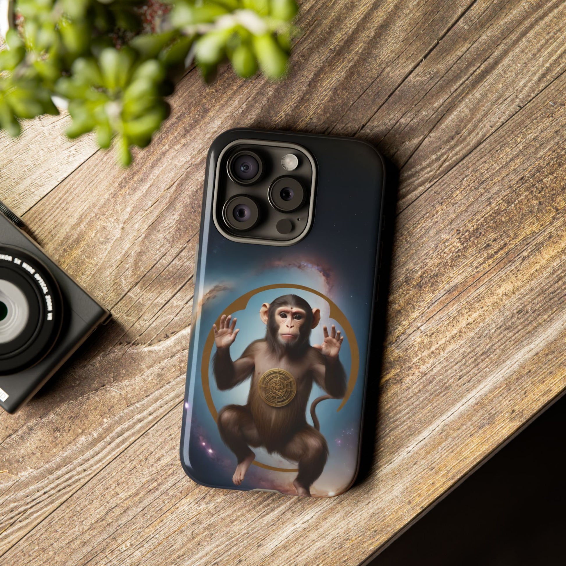 Chinese Zodiac Monkey Phone Case for iPhone 8–16 Pro Max, iPhone 8 Plus–13 Mini, iPhone XS–XS Max, iPhone 11–14 Pro Max - Designed by Thalia