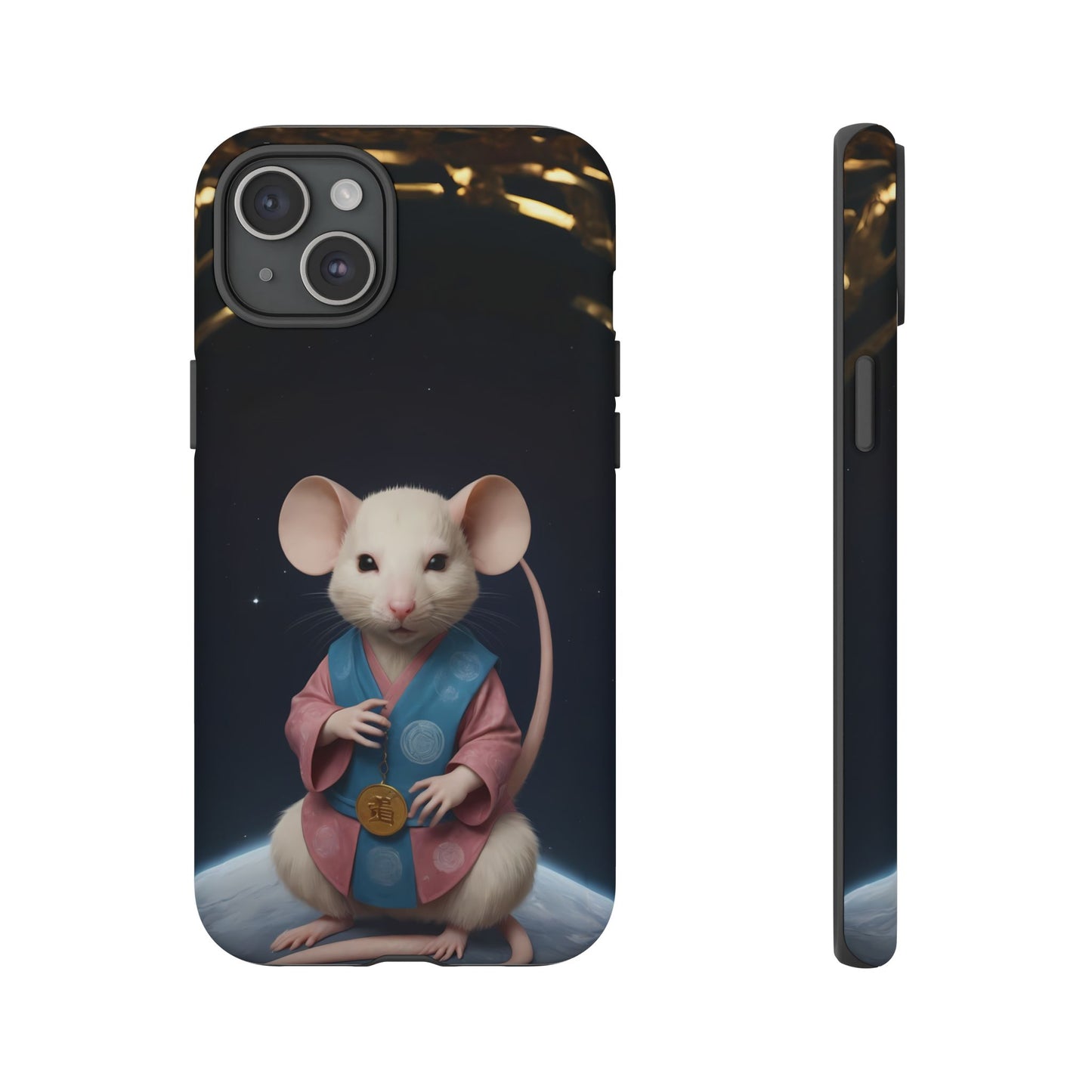 Chinese Zodiac Rat Phone Case for iPhone 8–16 Pro Max, iPhone 8 Plus–13 Mini, iPhone XS–XS Max, iPhone 11–14 Pro Max - Designed by Thalia