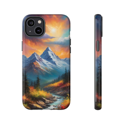 Mystic Mountains Stylish Unique UV Protected Phone Case for iPhone 8–16 Pro Max, iPhone 8 Plus–13 Mini, iPhone XS–XS Max, iPhone 11–14 Pro Max - Designed by Thalia