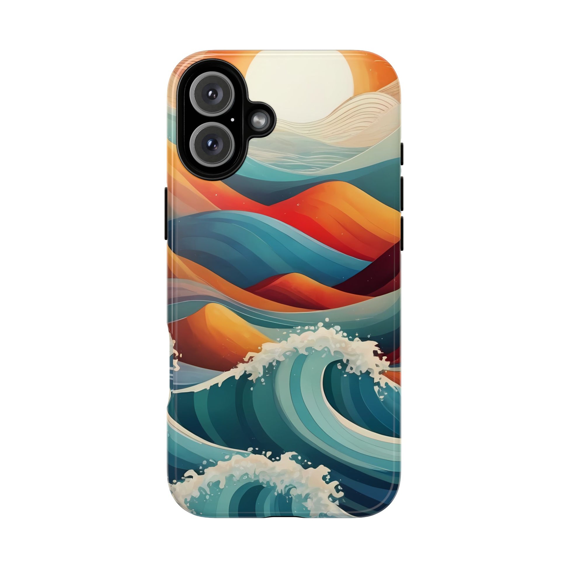 Retro Waves Phone Case for iPhone 8–16 Pro Max, Pixel 5–8 Pro, Galaxy S10–S24 Ultra - Designed by Thalia