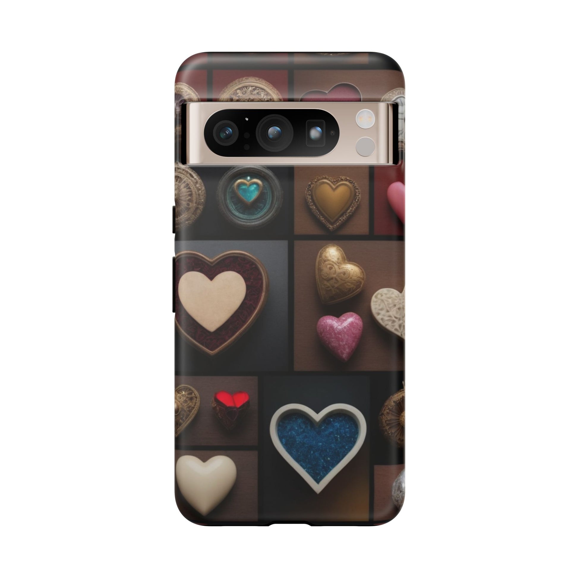 Love Button Phone Case for iPhone 8–16 Pro Max, Pixel 5–8 Pro, Galaxy S10–S24 Ultra - Designed by Thalia