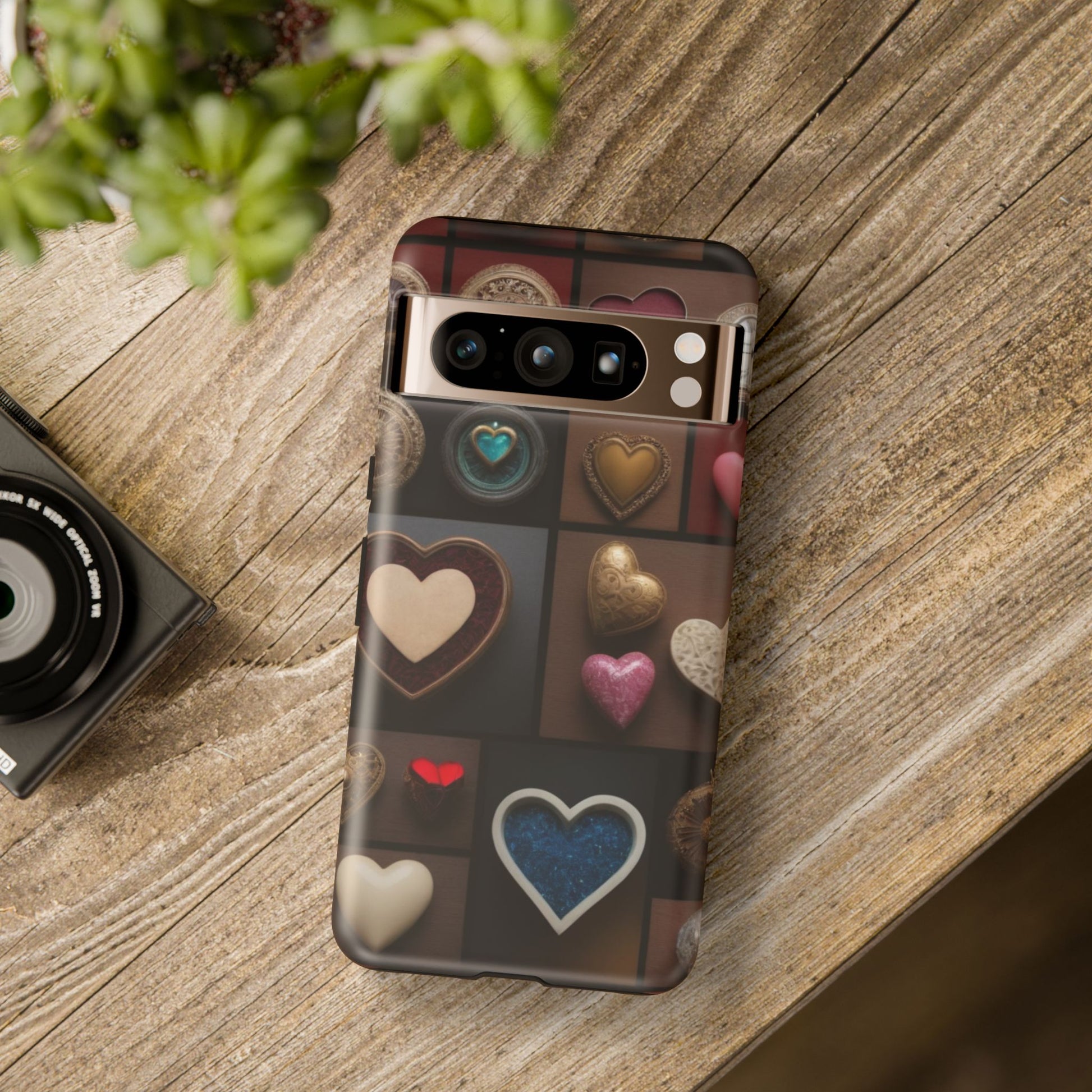 Love Button Phone Case for iPhone 8–16 Pro Max, Pixel 5–8 Pro, Galaxy S10–S24 Ultra - Designed by Thalia