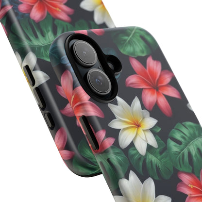 Hawaiian Flowers Phone Case for iPhone 8–16 Pro Max, iPhone 8 Plus–13 Mini, iPhone XS–XS Max, iPhone 11–14 Pro Max - Designed by Thalia