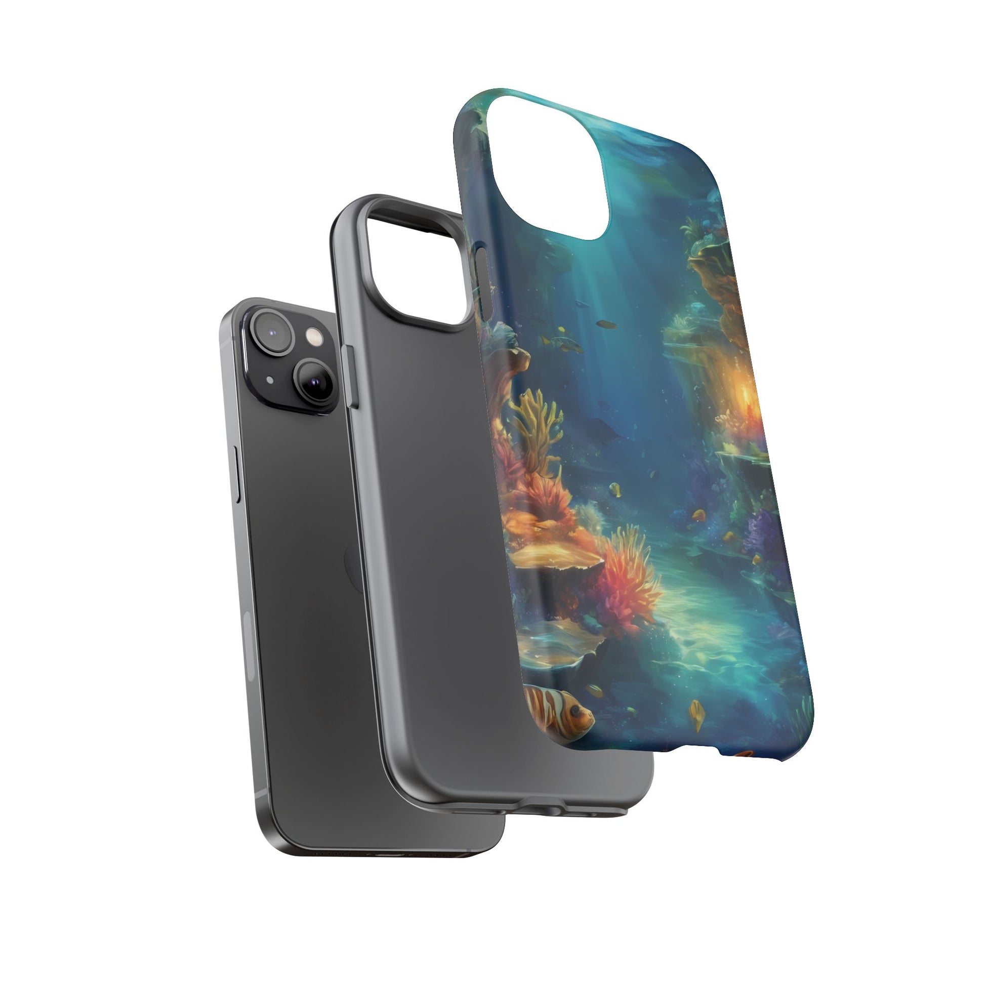 Oceanic Depths Stylish Unique UV Protected Phone Case for iPhone 8–16 Pro Max, iPhone 8 Plus–13 Mini, iPhone XS–XS Max, iPhone 11–14 Pro Max - Designed by Thalia