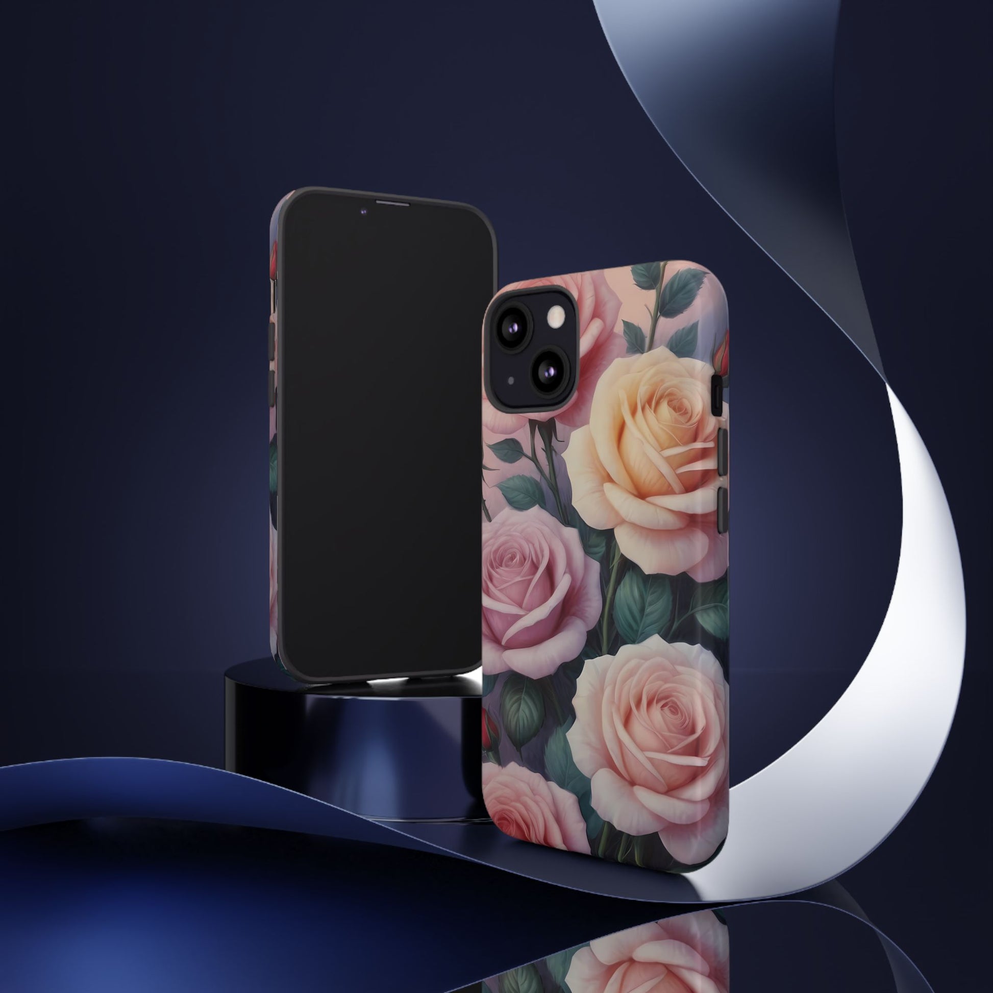 Bloom with Style - Roses Custom Phone Case for iPhone 8–16 Pro Max, iPhone 8 Plus–13 Mini, iPhone XS–XS Max, iPhone 11–14 Pro Max - Designed by Thalia