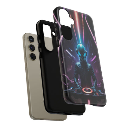 Alien DJ Phone Case for iPhone 8–16 Pro Max, Pixel 5–8 Pro, Galaxy S10–S24 Ultra - Designed by Thalia