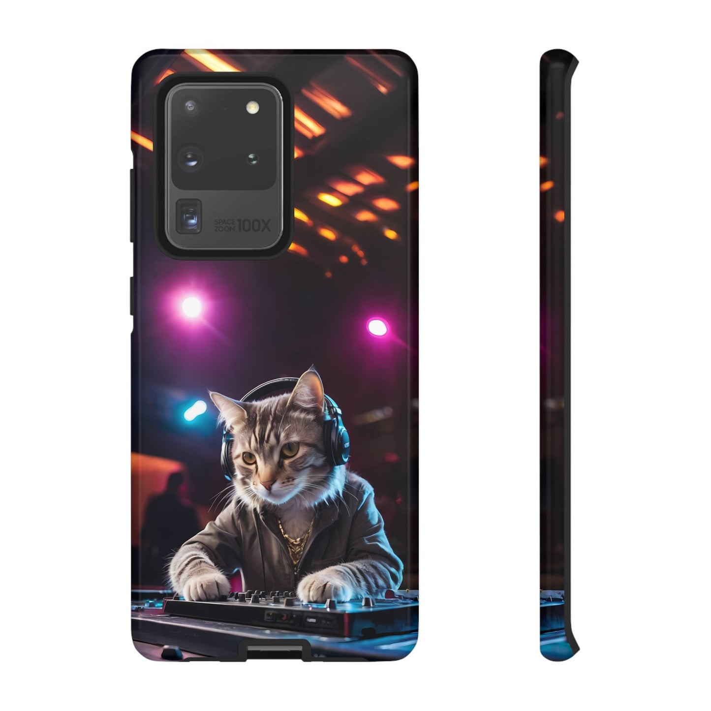 DJ Kitty Phone Case for iPhone 8–16 Pro Max, Pixel 5–8 Pro, Galaxy S10–S24 Ultra - Designed by Thalia