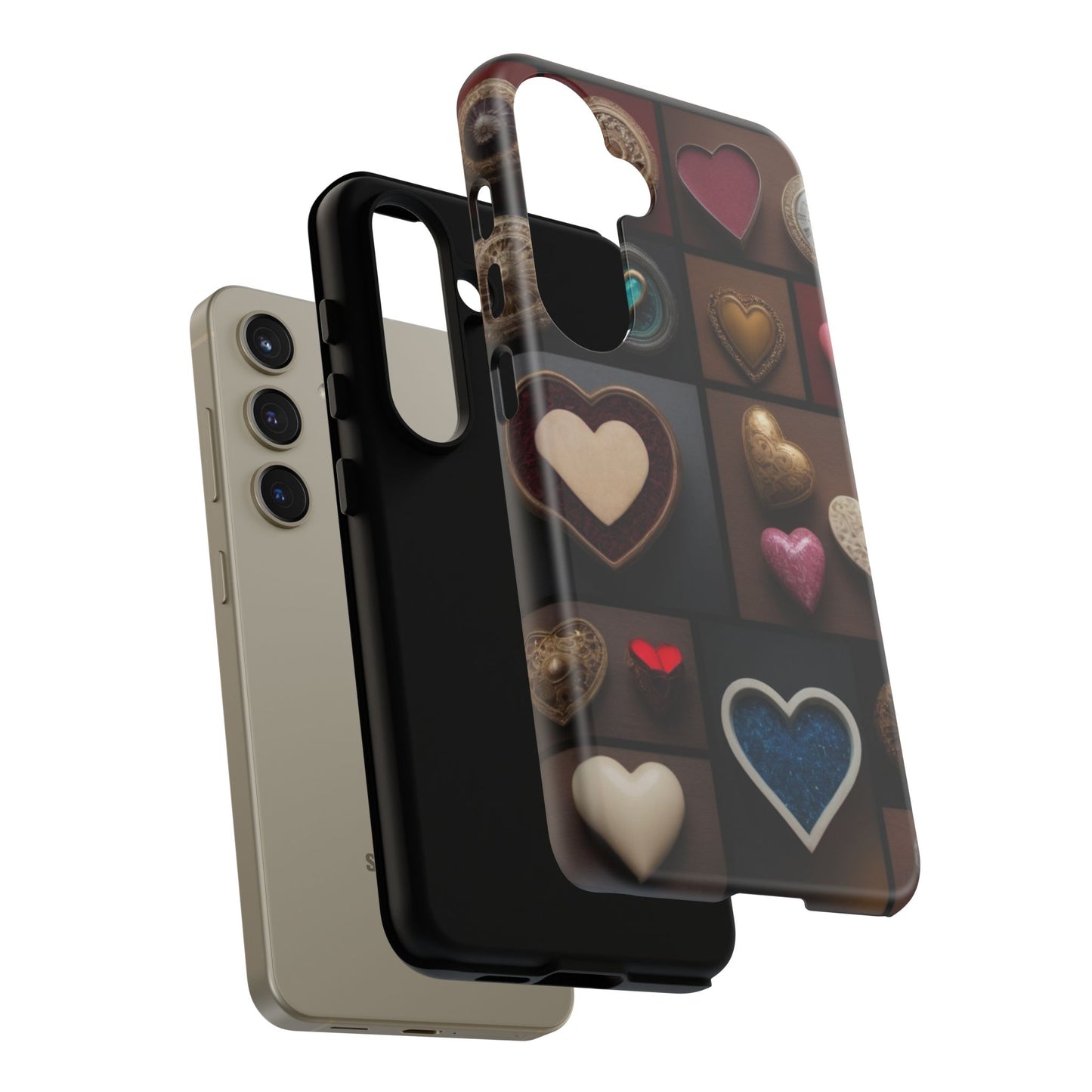 Love Button Phone Case for iPhone 8–16 Pro Max, Pixel 5–8 Pro, Galaxy S10–S24 Ultra - Designed by Thalia