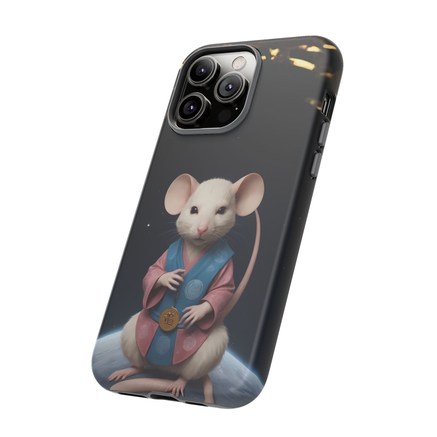 Chinese Zodiac Rat Phone Case for iPhone 8–16 Pro Max, iPhone 8 Plus–13 Mini, iPhone XS–XS Max, iPhone 11–14 Pro Max - Designed by Thalia