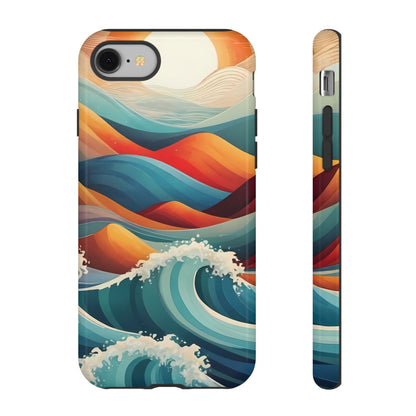 Retro Waves Phone Case for iPhone 8–16 Pro Max, Pixel 5–8 Pro, Galaxy S10–S24 Ultra - Designed by Thalia