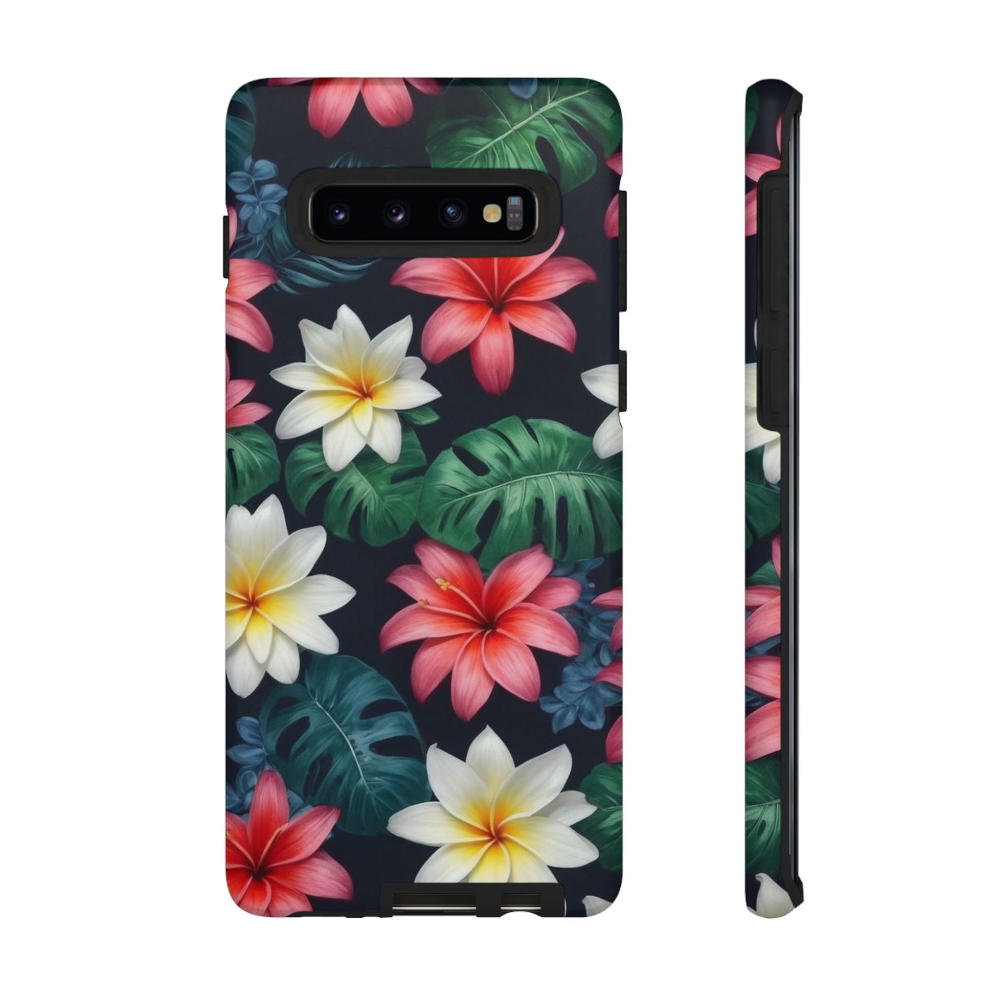 Hawaiian Flowers Custom Phone Case for Samsung Galaxy S10–S10 Plus, S20–S20 Ultra, S21, S22, S23, S24 Ultra - Designed by Thalia