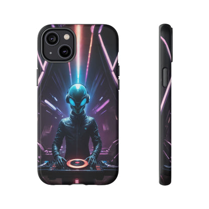 Alien DJ Phone Case for iPhone 8–16 Pro Max, Pixel 5–8 Pro, Galaxy S10–S24 Ultra - Designed by Thalia