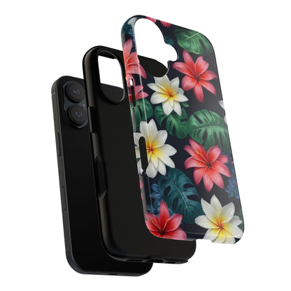 Hawaiian Flowers Phone Case for iPhone 8–16 Pro Max, iPhone 8 Plus–13 Mini, iPhone XS–XS Max, iPhone 11–14 Pro Max - Designed by Thalia