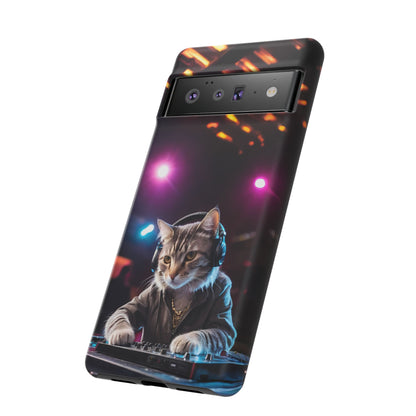 DJ Kitty Phone Case for iPhone 8–16 Pro Max, Pixel 5–8 Pro, Galaxy S10–S24 Ultra - Designed by Thalia