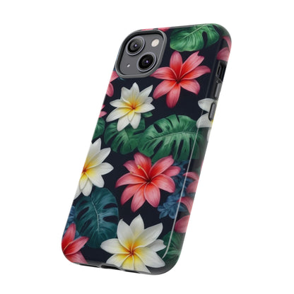 Hawaiian Flowers Phone Case for iPhone 8–16 Pro Max, iPhone 8 Plus–13 Mini, iPhone XS–XS Max, iPhone 11–14 Pro Max - Designed by Thalia