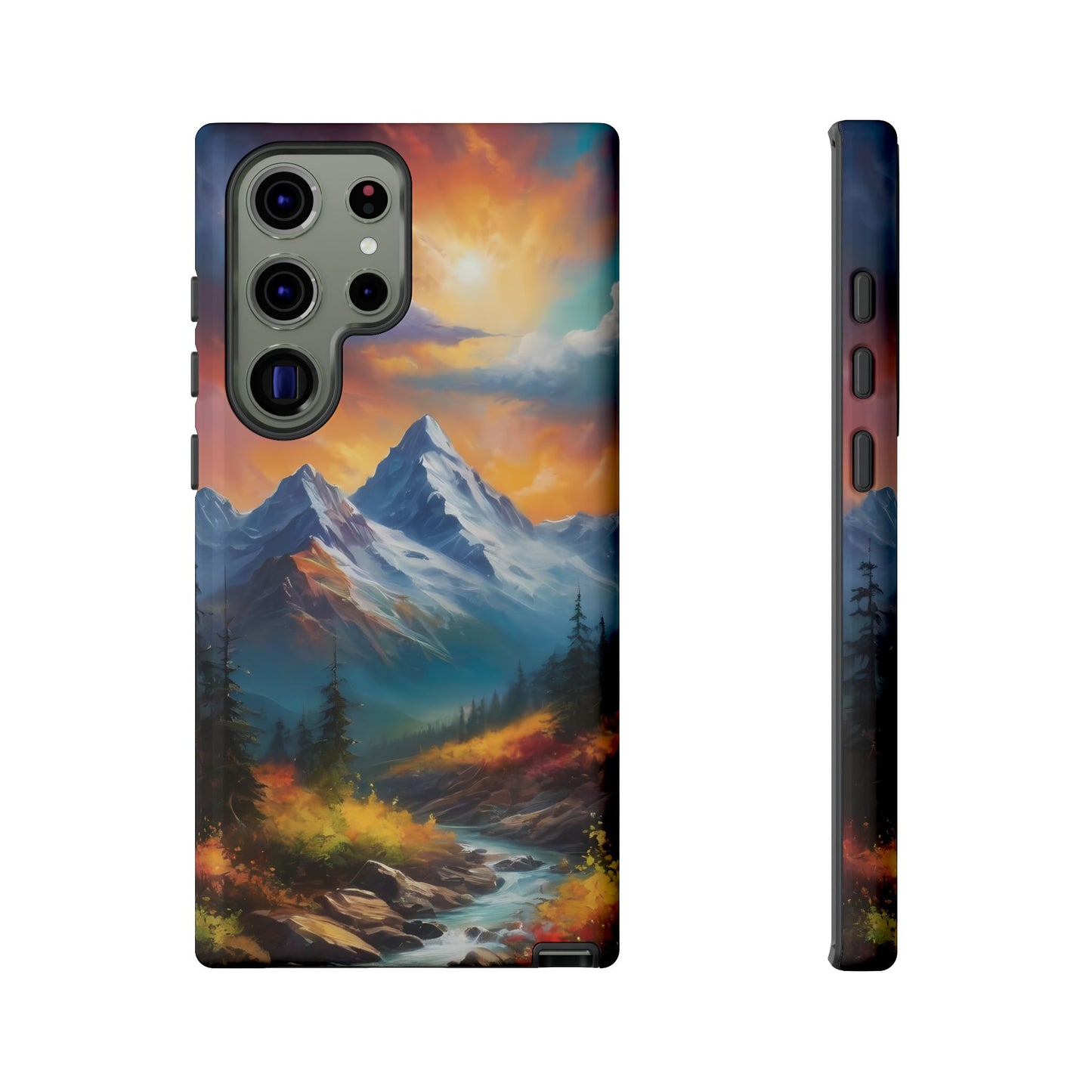 Mystic Mountains Custom Phone Case for Samsung Galaxy S10–S10 Plus, S20–S20 Ultra, S21, S22, S23, S24 Ultra - Designed by Thalia