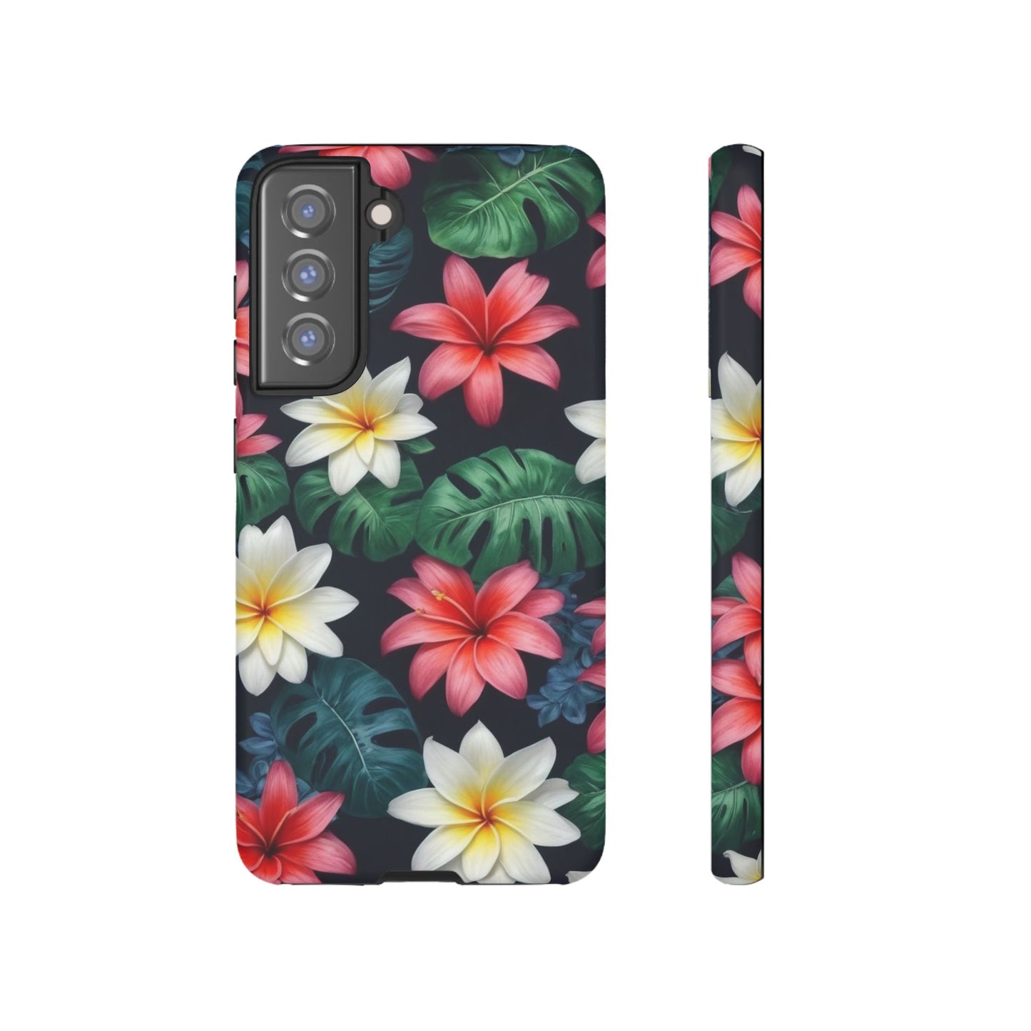 Hawaiian Flowers Custom Phone Case for Samsung Galaxy S10–S10 Plus, S20–S20 Ultra, S21, S22, S23, S24 Ultra - Designed by Thalia