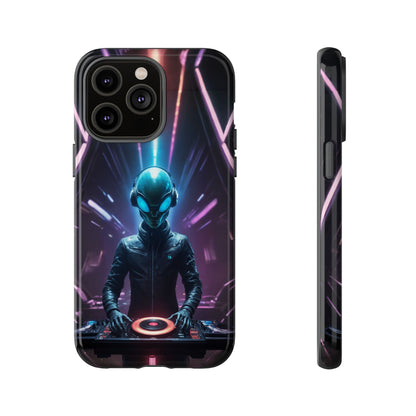 Alien DJ Phone Case for iPhone 8–16 Pro Max, Pixel 5–8 Pro, Galaxy S10–S24 Ultra - Designed by Thalia