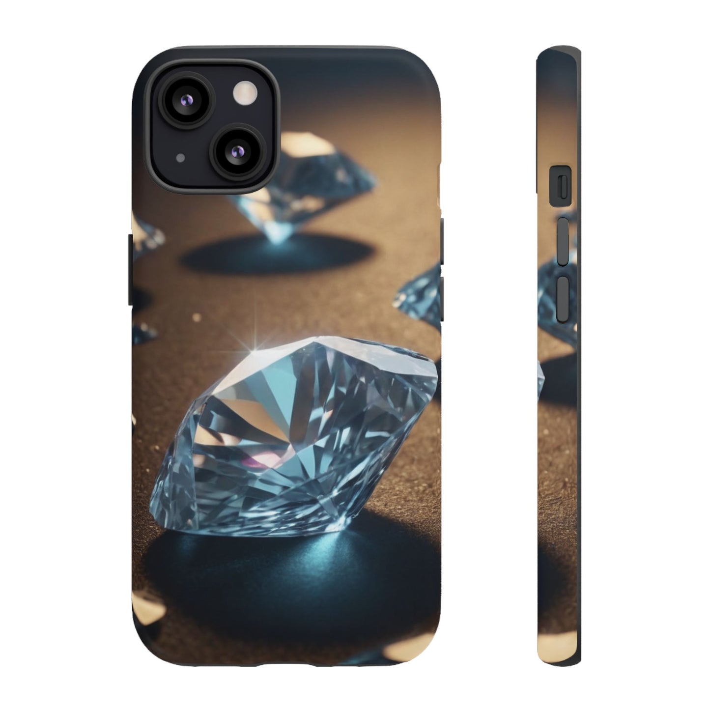 Raining Diamonds Stylish Unique UV Protected Phone Case for iPhone 8–16 Pro Max, iPhone 8 Plus–13 Mini, iPhone XS–XS Max, iPhone 11–14 Pro Max - Designed by Thalia