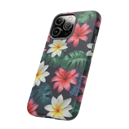 Hawaiian Flowers Phone Case for iPhone 8–16 Pro Max, iPhone 8 Plus–13 Mini, iPhone XS–XS Max, iPhone 11–14 Pro Max - Designed by Thalia