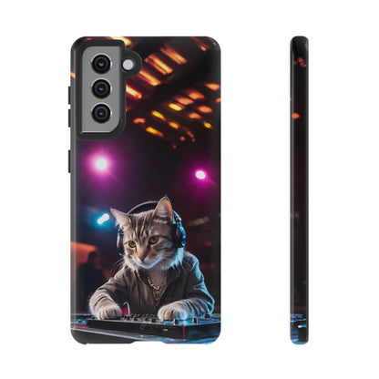 DJ Kitty Phone Case for iPhone 8–16 Pro Max, Pixel 5–8 Pro, Galaxy S10–S24 Ultra - Designed by Thalia