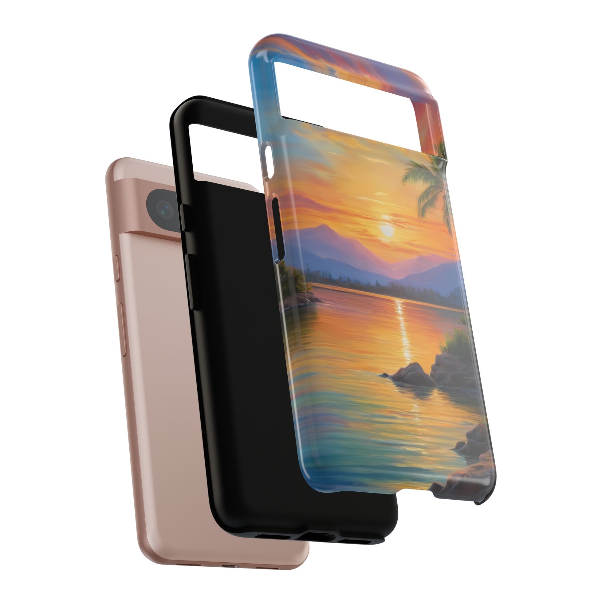 Sunset Serenade Phone Case for Google Pixel 8–Pixel 8 Pro, Pixel 7, Pixel 6 Pro, Pixel 6, Pixel 5 5G - Designed by Thalia