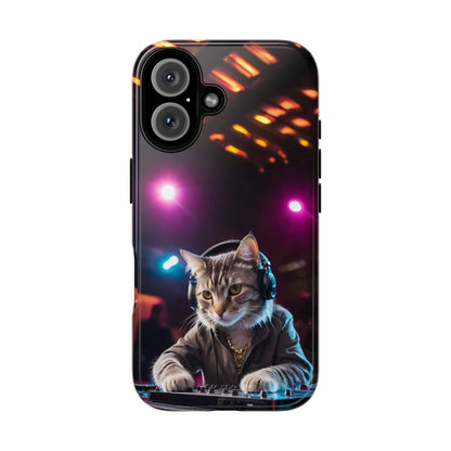 DJ Kitty Phone Case for iPhone 8–16 Pro Max, Pixel 5–8 Pro, Galaxy S10–S24 Ultra - Designed by Thalia