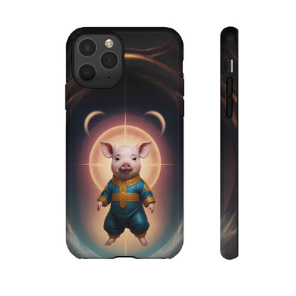 Chinese Zodiac Pig Custom Phone Case for iPhone 8–16 Pro Max, Pixel 5–8 Pro, Galaxy S10–S24 Ultra - Designed by Thalia