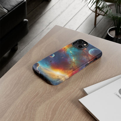 Cosmic Voyage Phone Case for iPhone 8–16 Pro Max, iPhone 8 Plus–13 Mini, iPhone XS–XS Max, iPhone 11–14 Pro Max - Designed by Thalia