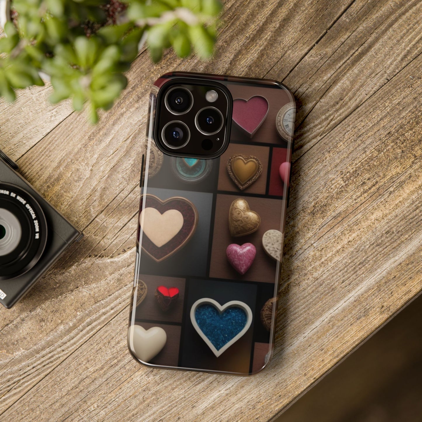 Love Button Phone Case for iPhone 8–16 Pro Max, Pixel 5–8 Pro, Galaxy S10–S24 Ultra - Designed by Thalia