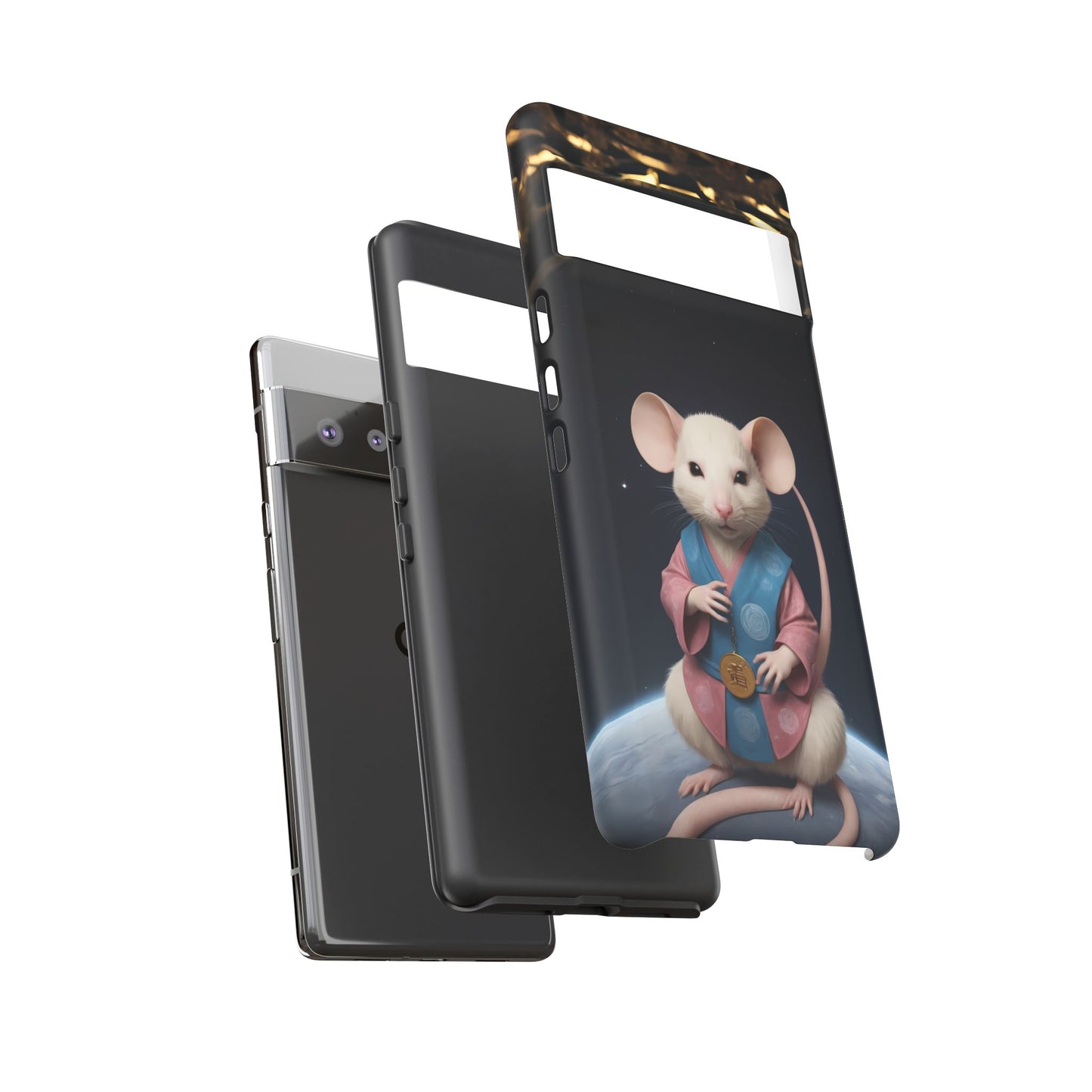 Chinese Zodiac Rat Phone Case for Google Pixel 8 Pro, Pixel 8, Pixel 7, Pixel 6 Pro, Pixel 6, Pixel 5 5G - Designed by Thalia