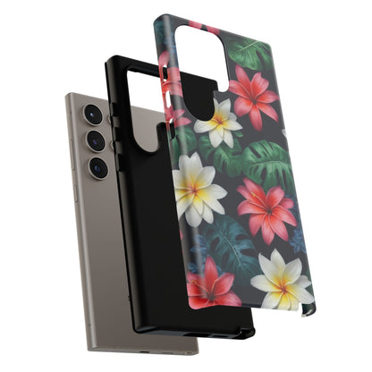 Hawaiian Flowers Custom Phone Case for Samsung Galaxy S10–S10 Plus, S20–S20 Ultra, S21, S22, S23, S24 Ultra - Designed by Thalia