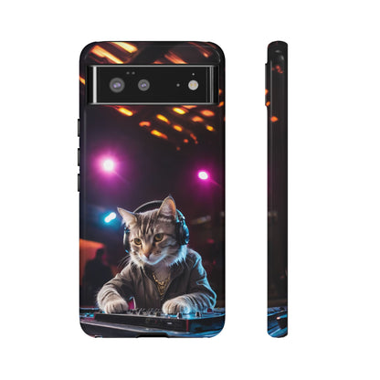 DJ Kitty Phone Case for iPhone 8–16 Pro Max, Pixel 5–8 Pro, Galaxy S10–S24 Ultra - Designed by Thalia